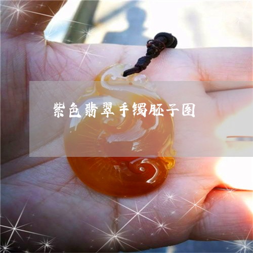 紫色翡翠手镯胚子图/2023041279364