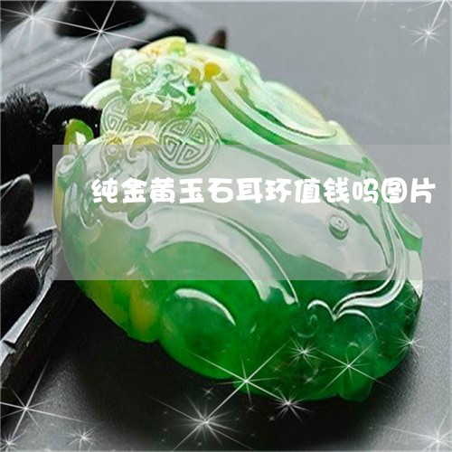 纯金黄玉石耳环值钱吗图片/2023061909493
