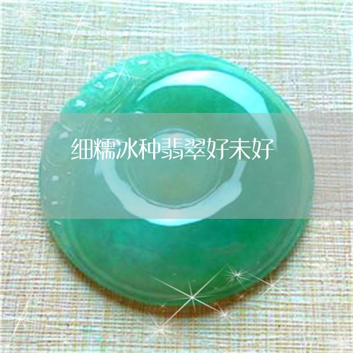 细糯冰种翡翠好未好/2023041308302 细糯冰种翡翠好未好/2023041308302