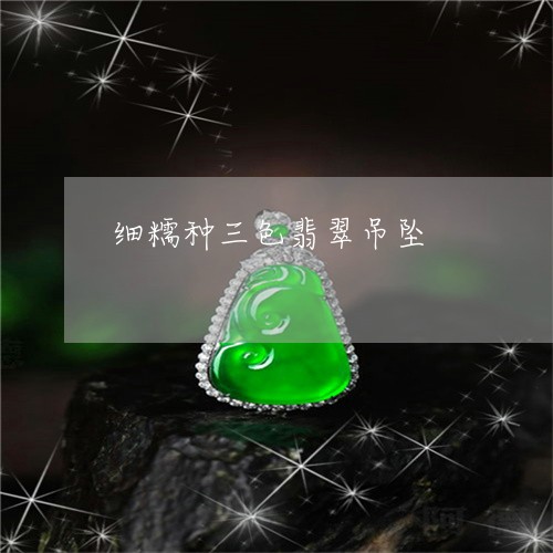 细糯种三色翡翠吊坠/2023041397504