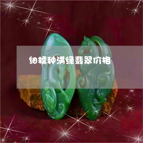 细糯种满绿翡翠价格/2023041344946