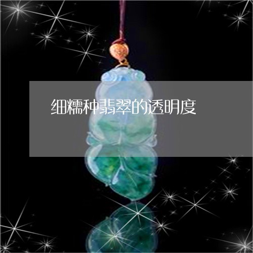 细糯种翡翠的透明度/2023041350504 细糯种翡翠的透明度/2023041350504