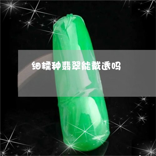 细糯种翡翠能戴透吗/2023041383825