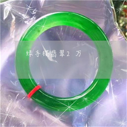 绿手镯翡翠2万/2023032828269