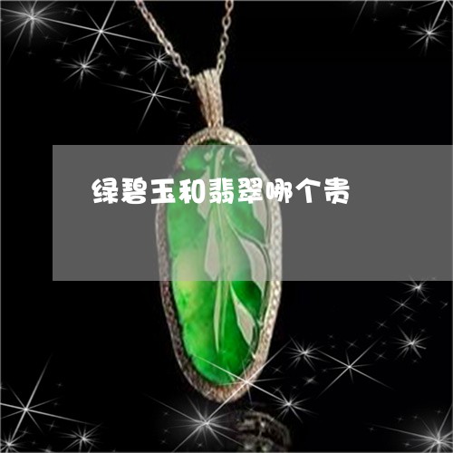 绿碧玉和翡翠哪个贵/2023041307049
