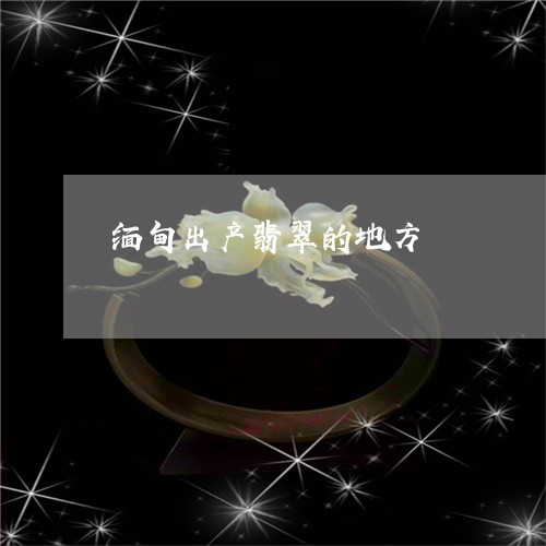 缅甸出产翡翠的地方/2023041286068 缅甸出产翡翠的地方/2023041286068