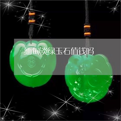 缅甸淡绿玉石值钱吗/2023041282693