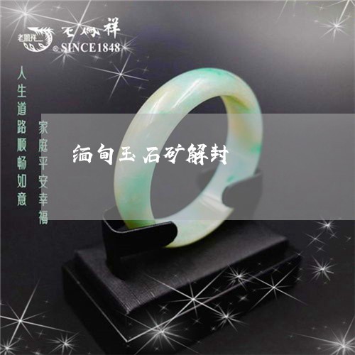 缅甸玉石矿解封/2023032871381