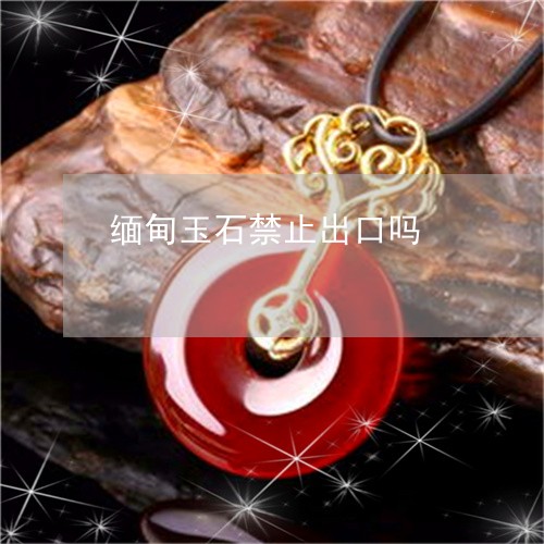 缅甸玉石禁止出口吗/2023041301697