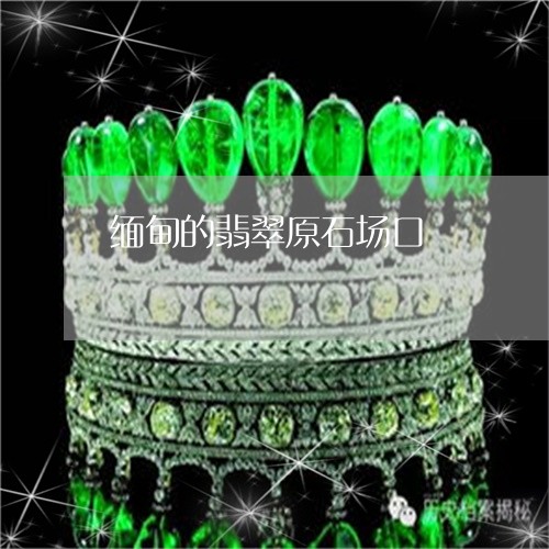 缅甸的翡翠原石场口/2023041321960 缅甸的翡翠原石场口/2023041321960