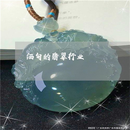 缅甸的翡翠行业/2023032815069