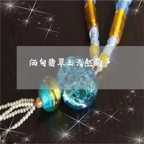 缅甸翡翠玉天然葫芦/2023040994931 缅甸翡翠玉天然葫芦/2023040994931