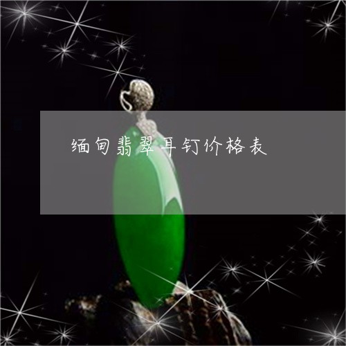 缅甸翡翠耳钉价格表/2023040940461