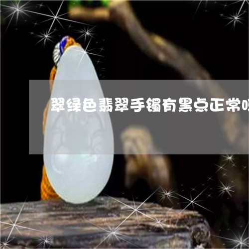 翠绿色翡翠手镯有黑点正常吗/2023071237157