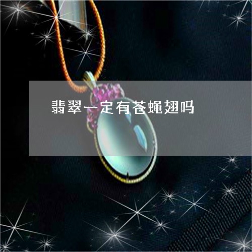 翡翠一定有苍蝇翅吗/2023040914959 翡翠一定有苍蝇翅吗/2023040914959