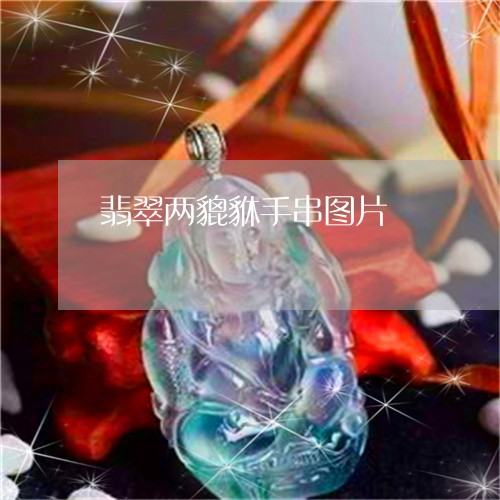 翡翠两貔貅手串图片/2023061630593