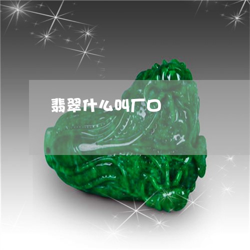 翡翠什么叫厂口/2023032818481