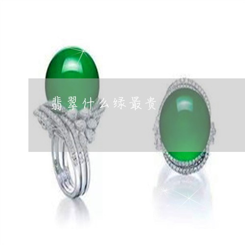 翡翠什么绿最贵/2023032895945
