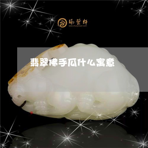 翡翠佛手瓜什么寓意/2023041135168