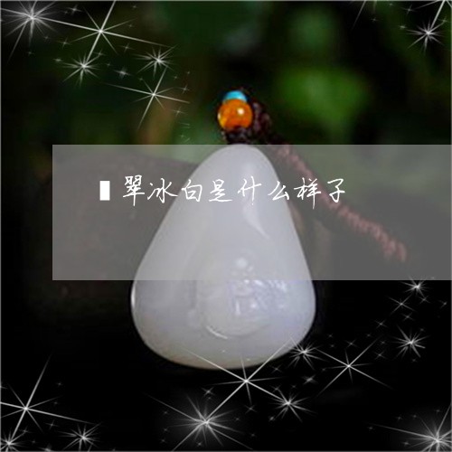翡翠冰白是什么样子/2023041115250 翡翠冰白是什么样子/2023041115250