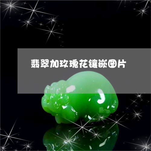 翡翠加玫瑰花镶嵌图片/2023061644927