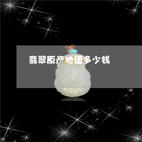 翡翠原产地值多少钱/2023041168461
