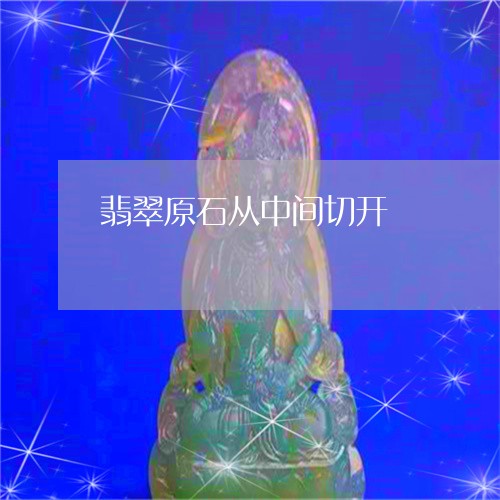 翡翠原石从中间切开/2023041178485