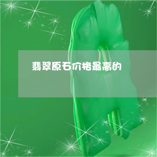 翡翠原石价格最高的/2023041183704