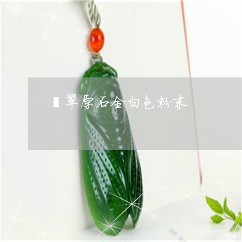 翡翠原石全白色粉末/2023041131504 翡翠原石全白色粉末/2023041131504