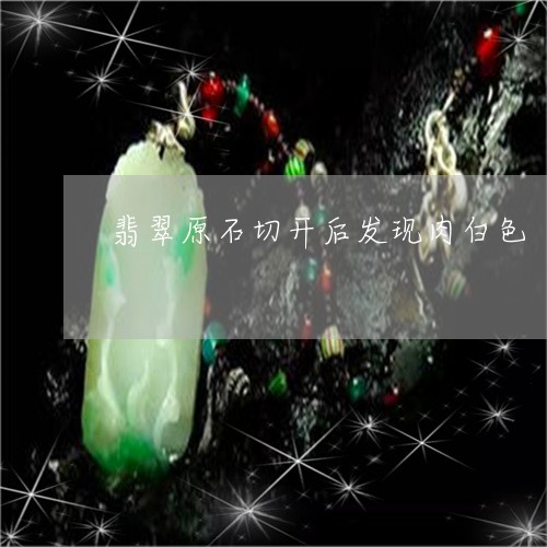 翡翠原石切开后发现肉白色/2023061979585