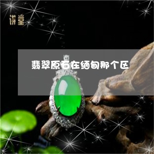 翡翠原石在缅甸那个区/2023061550493