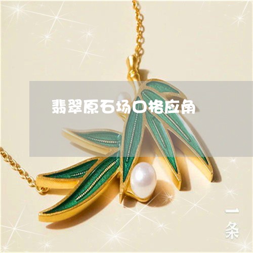 翡翠原石场口格应角/2023041188469