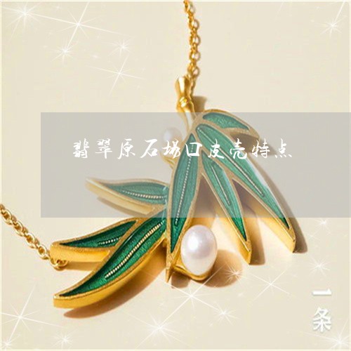 翡翠原石场口皮壳特点