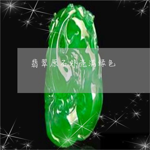 翡翠原石外壳满绿色/2023041111682
