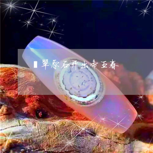 翡翠原石开出帝王春/2023041135038 翡翠原石开出帝王春/2023041135038