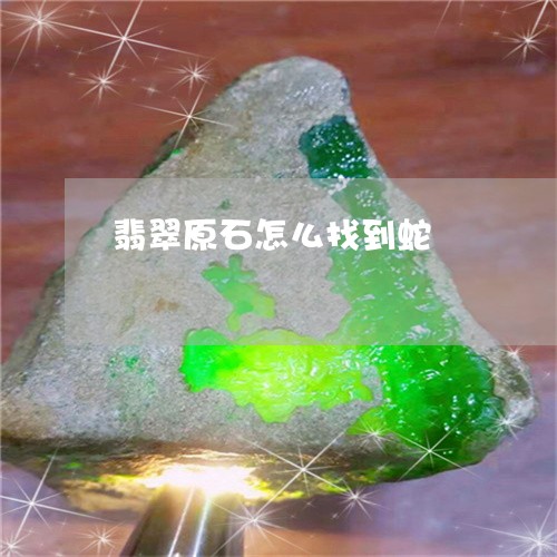 翡翠原石怎么找到蛇/2023041134936 翡翠原石怎么找到蛇/2023041134936