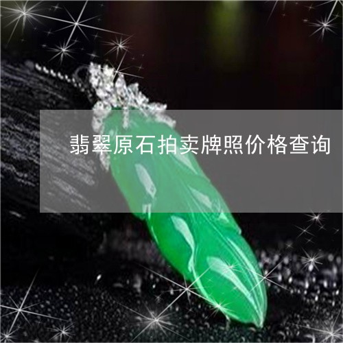翡翠原石拍卖牌照价格查询/2023061930592 翡翠原石拍卖牌照价格查询/2023061930592