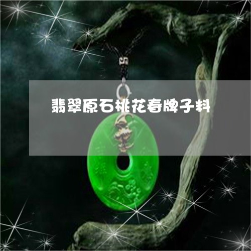 翡翠原石桃花春牌子料/2023021038581 翡翠原石桃花春牌子料/2023021038581