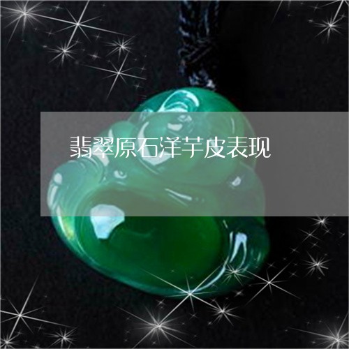翡翠原石洋芋皮表现/2023041075048 翡翠原石洋芋皮表现/2023041075048