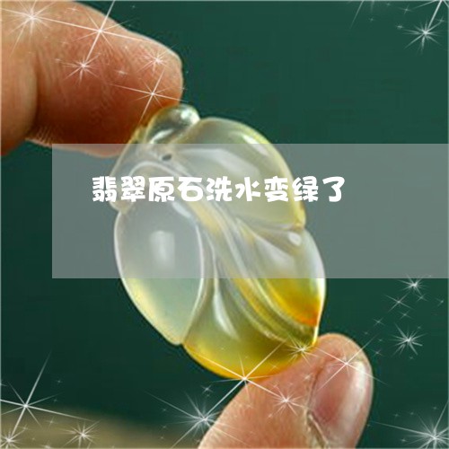 翡翠原石洗水变绿了/2023041078572 翡翠原石洗水变绿了/2023041078572