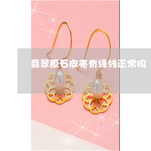 翡翠原石皮壳有绿线正常吗/2023061930937 翡翠原石皮壳有绿线正常吗/2023061930937