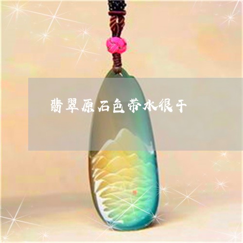 翡翠原石色带水很干/2023041050714