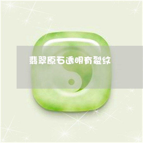 翡翠原石透明有裂纹/2023041079493