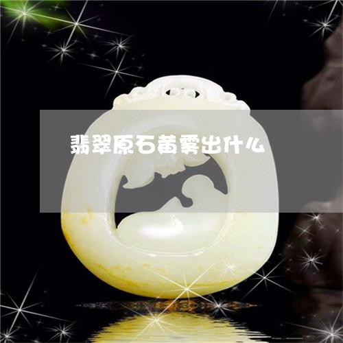 翡翠原石黄雾出什么/2023041015940
