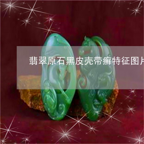 翡翠原石黑皮壳带癣特征图片/2023071205057