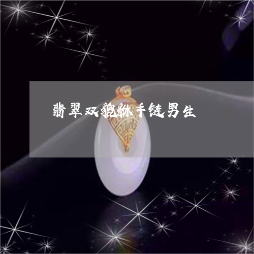 翡翠双貔貅手链男生/2023041071695