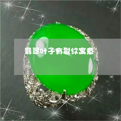 翡翠叶子有裂纹寓意/2023041070783 翡翠叶子有裂纹寓意/2023041070783