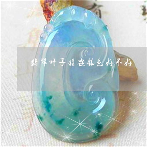翡翠叶子镶嵌银色好不好/2023061881693
