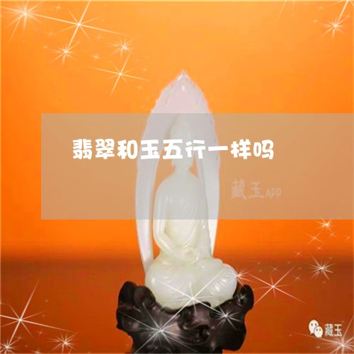 翡翠和玉五行一样吗/2023041068482 翡翠和玉五行一样吗/2023041068482