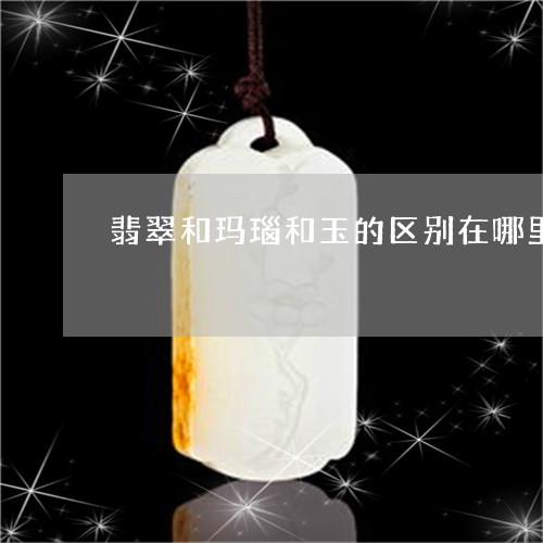 翡翠和玛瑙和玉的区别在哪里/2023071250493